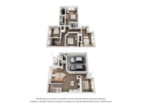 Floor plan for 4 beds, 2.5 baths, 1892 sqft